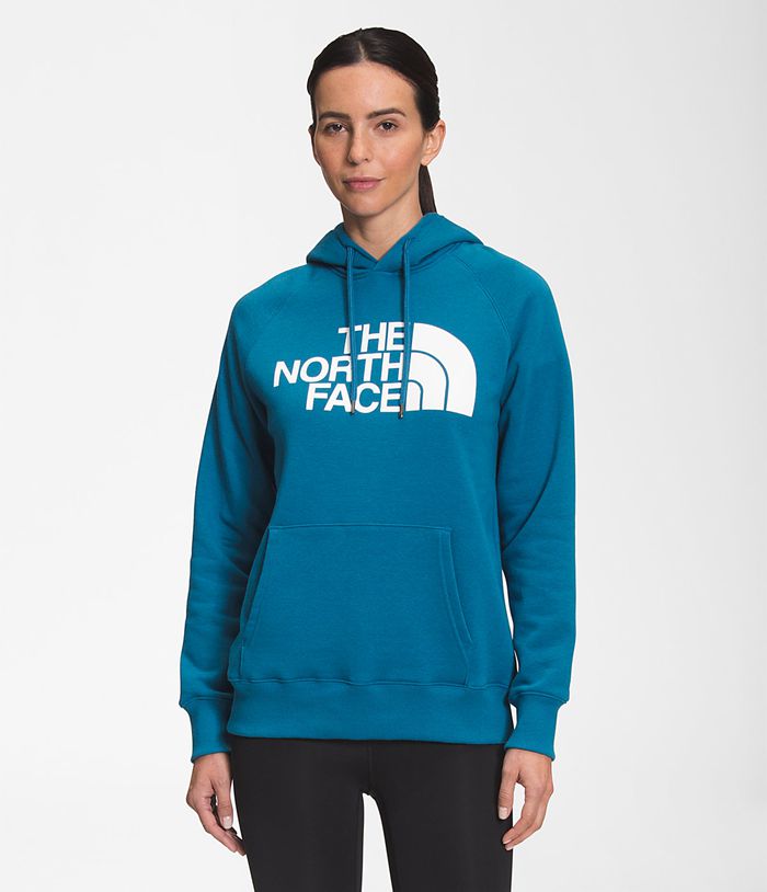 The North Face Hoodie Dames Half Dome Pullover IJZN74632 - Blauw